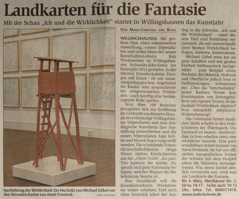 Hessisch-Niedersächsische Allgemeine, 21. Februar 2012